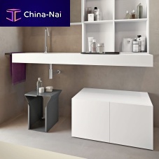 Double vanity top FLATglassCorian®