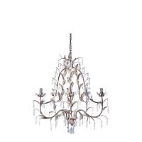 Traditional chandelier ELYSEEcrystalwrought iron8 light