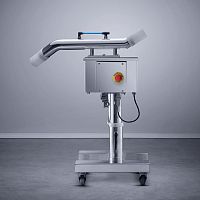 Vibrating conveyor for the pharmaceutical industrymobilehorizontal