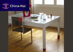 Contemporary dining table PIED-RIEZglasslacquered woodrectangular