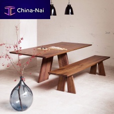 Contemporary bench HAKAMA oakwalnutcontract