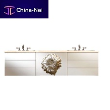 Double washbasin cabinet THINK ABOUT FLOWERS AB 303wall-hungwoodencontemporary