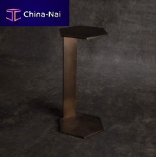 Contemporary side table CY Temposteelsteel basehexagonal