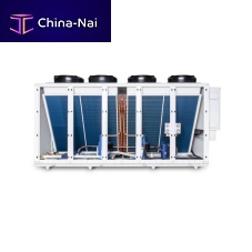 Scroll condensing unit cooled