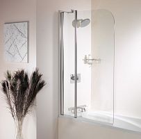 Pivoting bath screen COLLAGE: CBC13Stempered glassframeless