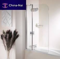 Pivoting bath screen COLLAGE: CBC13Stempered glassframeless