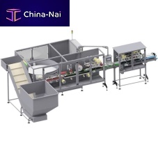 Horizontal bottle unscrambler Ansascrewfor the pharmaceutical industry