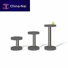 Contemporary side table ART519slatestainless steel baseround