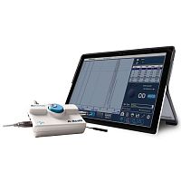 On-platform, tabletop ultrasound system A-Scan Plusfor ophthalmic ultrasound imagingB/Wall-in-one probe