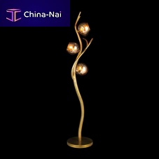 Floor-standing lamp ERSAsteelglasscontemporary