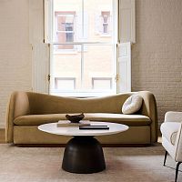Contemporary sofa Kaufmanfabricgraybeige