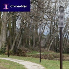Contemporary light column SURSUM CORDAstainless steelpolycarbonateopal