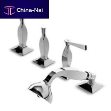 Double-handle shower mixer tap ZB SERIESfor bathtubdeck mountedchromed metal