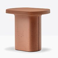 Contemporary coffee table CAEMENTUM CMT 46x35x42cementcement baseoval