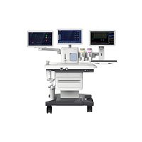 Trolley-mounted anesthesia workstation AG 70with respiratory monitoring