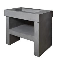 Free-standing washbasin cabinet cementcontemporarywithout door
