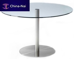 Contemporary table RVSsteeloval