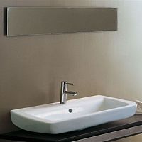 Wall-mounted bathroom mirror SP30x100contemporaryrectangularsilver-colored