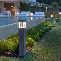 Garden bollard light TECKALU : TECKA51contemporaryaluminumsolar