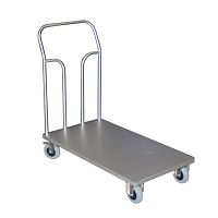 Transport trolley stainless steelplatformfor the food industry