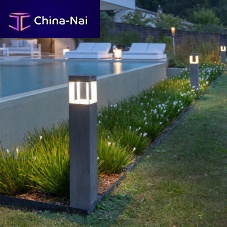 Garden bollard light TECKALU : TECKA51contemporaryaluminumsolar