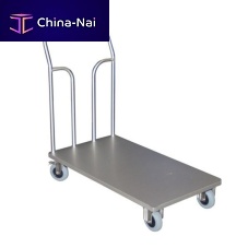 Transport trolley stainless steelplatformfor the food industry