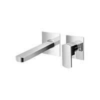 Washbasin mixer tap 3671wall-mountedchromed metalbathroom