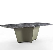 Contemporary dining table TA73 SAILwoodenmarbleleather