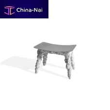 Industrial design stool BLADE metalconcrete basehandmade