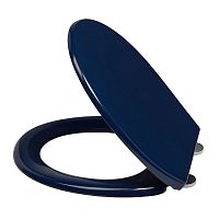 Antibacterial toilet seat MAJESTICmade of thermo-hardening plasticbluefor sanitary facilities