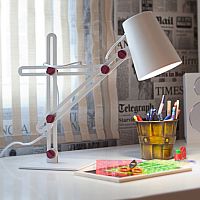 Table lamp LOOKER aluminumwoodencontemporary