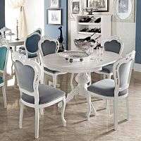 Traditional table BELLA VITAwoodenovalround