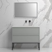 Free-standing washbasin cabinet PIANAsteelcompositestone resin