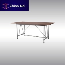 Traditional table 21805beechbrass baserectangular