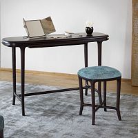 Contemporary stool JUNfabricplywoodAmerican walnut