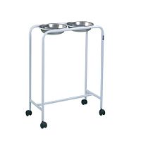 Double bin surgical basin stand TM-B 2005trolley-mountedstainless steel
