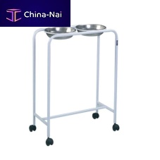 Double bin surgical basin stand TM-B 2005trolley-mountedstainless steel