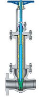 Disc valve with handwheelregulatingpressure seal