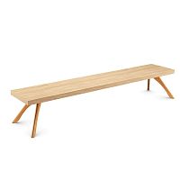 Contemporary bench Duowoodenwithout backrestwithout armrests