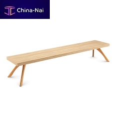 Contemporary bench Duowoodenwithout backrestwithout armrests