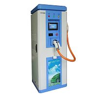Electric vehicle charging post DCfloor-mounted