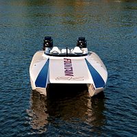 Catamaran runabout 32 THUNDERoutboardtwin-enginedual-console