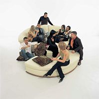Round sofa PLANETmodularcontemporaryfabric