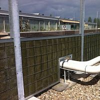 Noise barrier with modular panels NOISE-REDUCER ACOUSTICprefabgalvanised steelsheet steel