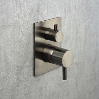 Shower mixer tap PR51GM101BLX+PR51MC101BLXwall-mountedbuilt-inchrome-plated brass
