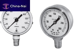 Dial pressure gauge .threadedBourdon tubeprocess
