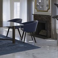 Contemporary dining chair KIKIindoorvelvetupholstered