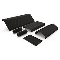Rectangular protective bellows PVCaluminumaccordion protection
