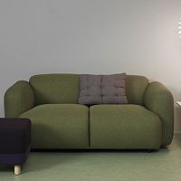 Contemporary sofa SWELLfabricbrowngray