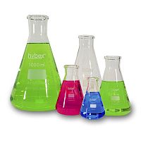 Erlenmeyer flask HYBEX seriesborosilicate glassfor laboratory